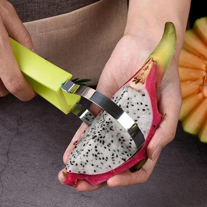 3pcs Watermelon Slicer Cutter Scoop Fruit Carving Knife Cutter Fruit Platter Fruit Dig Pulp Separator Kitchen Home Gadgets Tools
