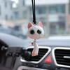 Подвесное украшение для автомобиля в виде кошки, симпатичная лиса, украшение для зеркала заднего вида автомобиля, декоративные аксессуары для салона автомобиля