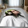 Модный Ковер для Гостиной с Изображением Певицы Билли Айлиш, Нескользящий Ковер, Мягкий Ковер для Спальни, Детской Игровой Комнаты, Дивана, Домашний Декор, Прикроватный Коврик, Подарок