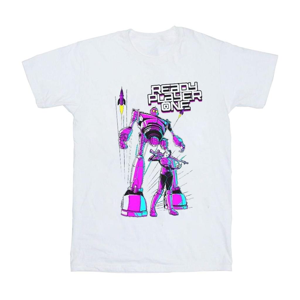 Ready Player One Womens/Ladies Iron Giant And Art3mis Cotton Boyfriend T-Shirt