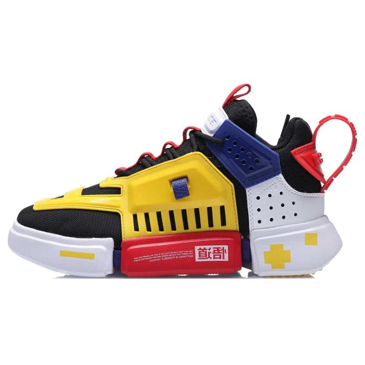 Текстиль Li Ning Enlightenment, Синтетическая кожа, Амортизация, Нескользящая подошва, Износостойкие, Низкие, Повседневные кроссовки AGBQ122-3