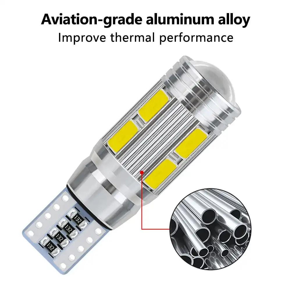2 шт. T10 автомобильная W5W 5730 10SMD светодиодная лампа фонарь заднего хода лампа для чтения 12 В 6500 К авто клиновидная боковая подсветка номерного знака багажник лампы