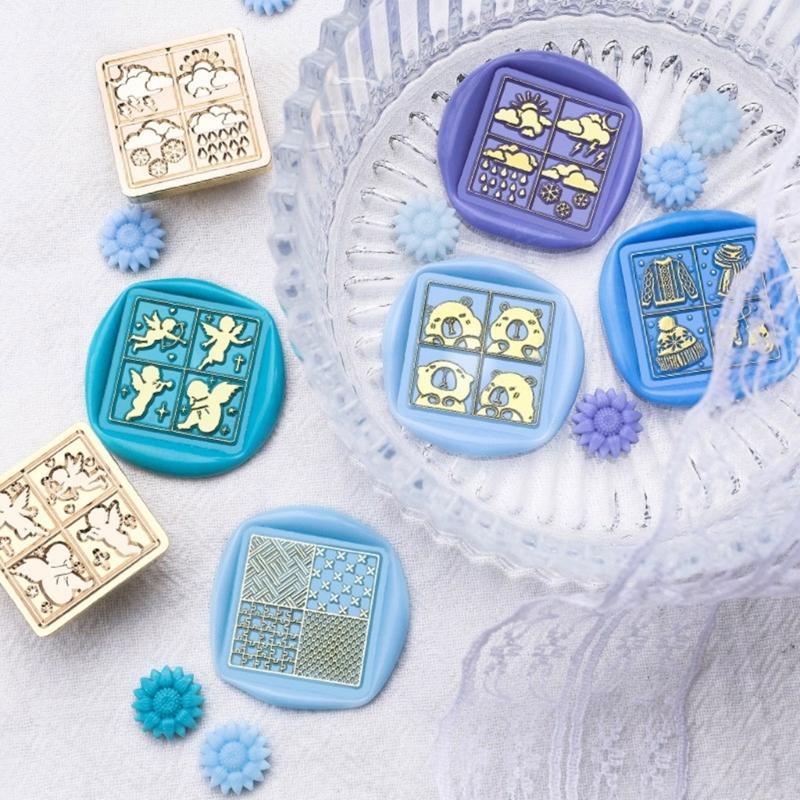 Штамп для восковой печати Бабочка Латунная головка Зимней тематики Штамп для запечатывания воском для пригласительных открыток, скрапбукинга, украшений