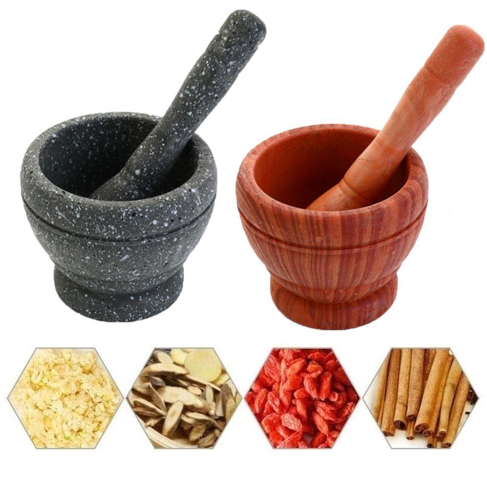Mixing Grinding Crusher Bowl Garlic Herb Spice Garlic Press Manual Grinder Kitchen Cooking Tools