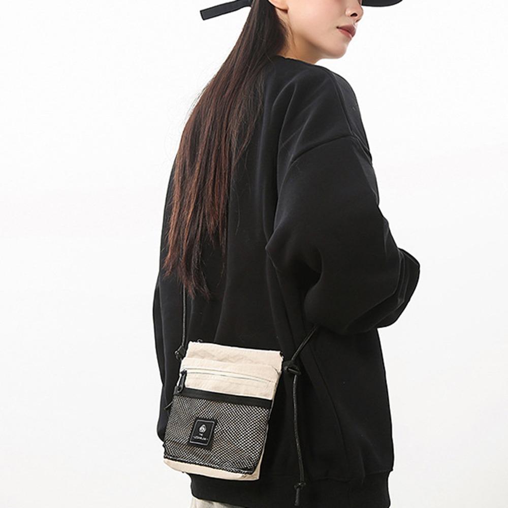 Sports Nylon Shoulder Bag Multifunctional Small Square Bag Mini Crossbody Phone Pouch Unisex