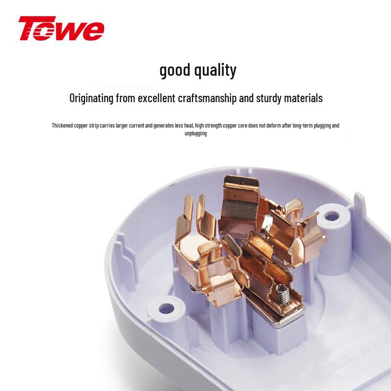 TOWE 10A National Standard Surge Protector Plug with Filter CN plug (adapter included)