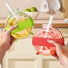 Бутылка для воды Форма для кубиков льда Силиконовая Портативная Бутылка-стакан для льда с соломинкой Легкое извлечение Специальные инструменты Гаджеты для сока напитка