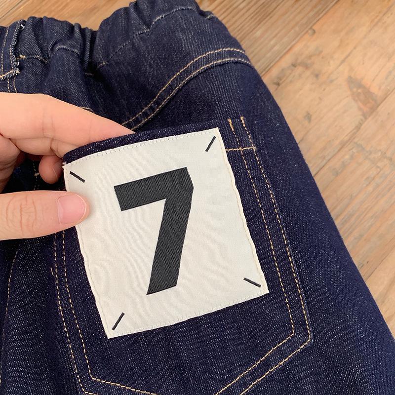 Стильные джинсы Tong Chenchen весна-лето 2024: Универсальные свободные детские брюки в гонконгском стиле