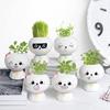 New Mini Doll Cute Flower Pot Plant Pot Ceramic Succulent Potted Creative DIY Children's Toys Science Education Gift Home Décor