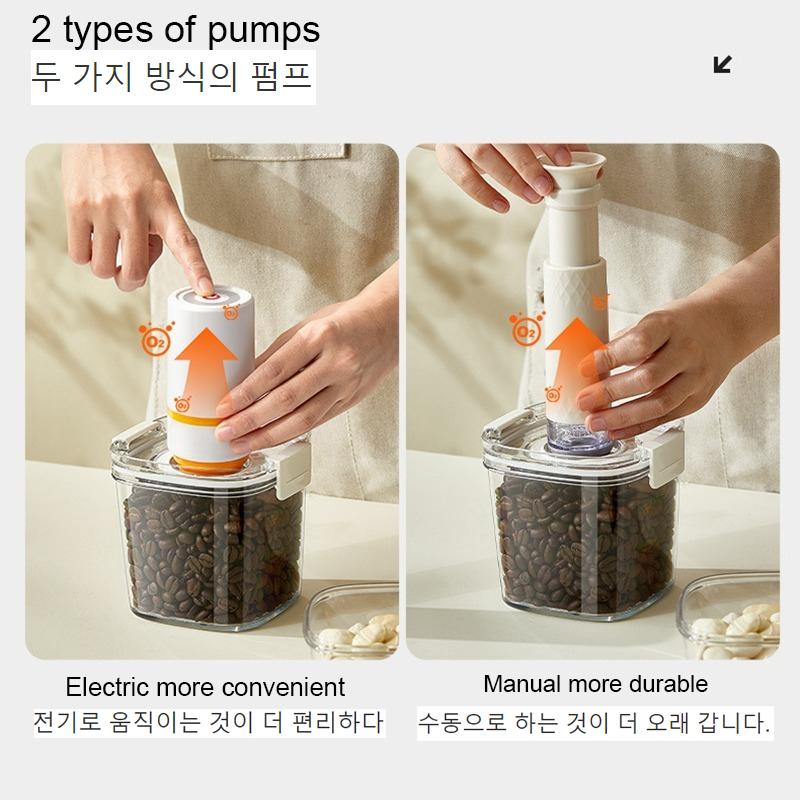 Вакуумная герметичная емкость для кофейных зерен, вакуумная банка для хранения кухонных хлопьев, герметичный контейнер, влагонепроницаемая герметичная банка для чая