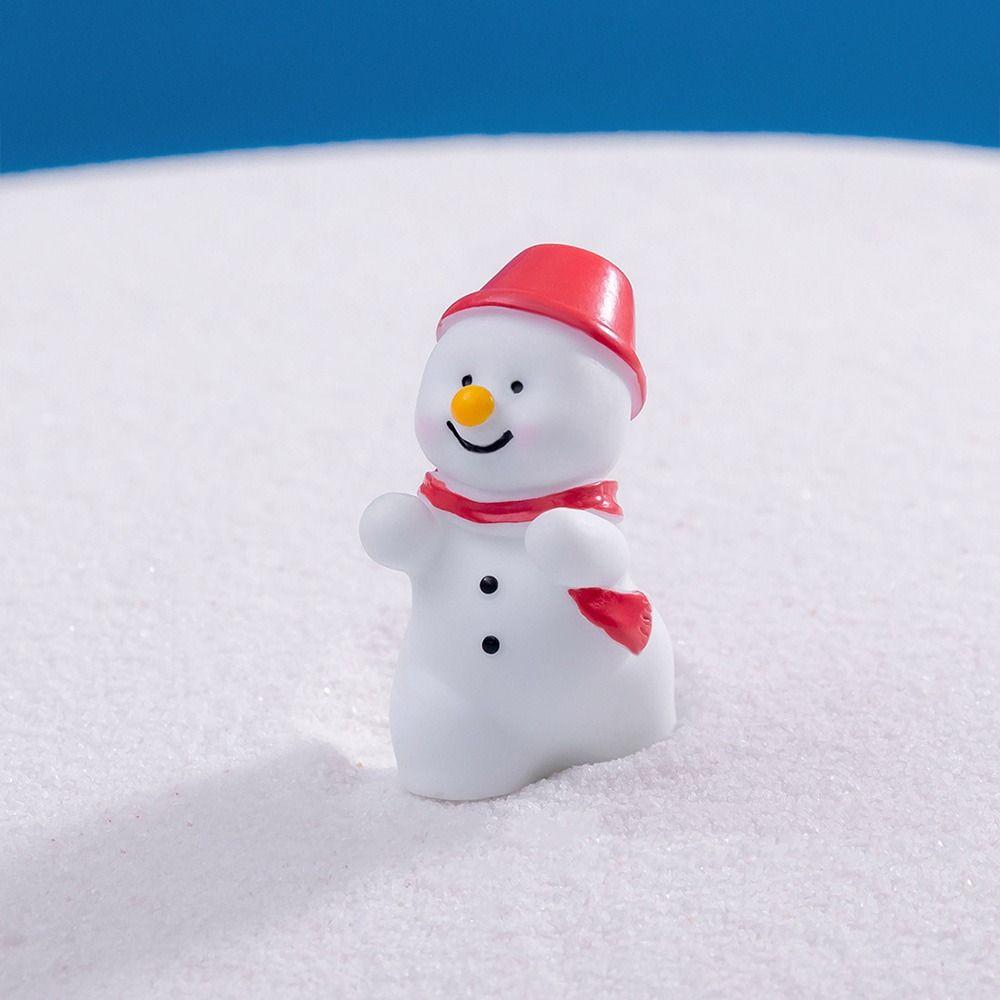 Accessories Cartoon Snow Man Doll Christmas Desktop Knick-Knack Creative Miniature Snowman Statue