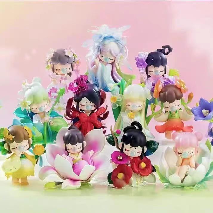 Jade Hairpin Snow Lotus Cherry Blossom Figurine Toy - Chinese Style Gift for Girls