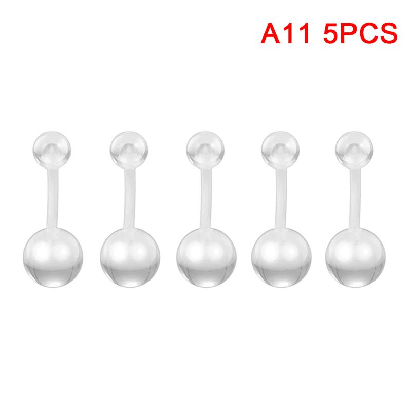 Ювелирные изделия для пирсинга, креативный акриловый прозрачный язык, штанга, кольцо для пупка, бровь, нос