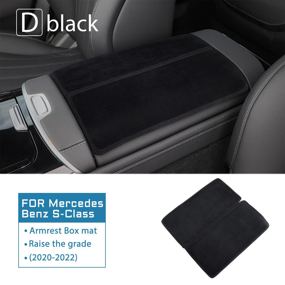 Car Armrest Box Cushion Fleece Pad Cover For Mercedes Benz A C E S Class GLE GLB GLA W205 W213 W167 W177 H247 X247 2015-