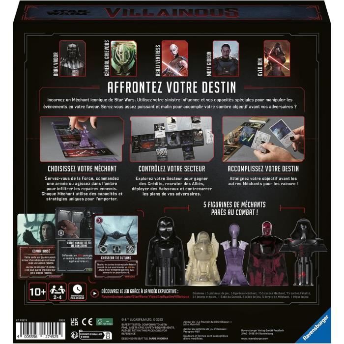 Star Wars Villainous - The Power of the Dark Side - Strategy Game - 2 To 4 Players from 10 Years Old - 27492 - Basic Game - Ravensburger