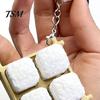 Portable Fidget Keychain Moldy Tofu Keyboard Toy, 3D Printed Tray Finger Desk Toy Clicker, 4-in-1 Push Button Pendant for Stress Relief Anxiety Gadget