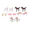 Farm Figures Statues Micro Landscape Fine Craftsmanship Animals Sculptures Table Ornament for Shelf