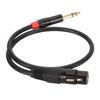XLR Female to TRS Cable 3 Pin XLR to 1 4in TRS Stereo Plug Balanced Interconnect Cable 0.5m