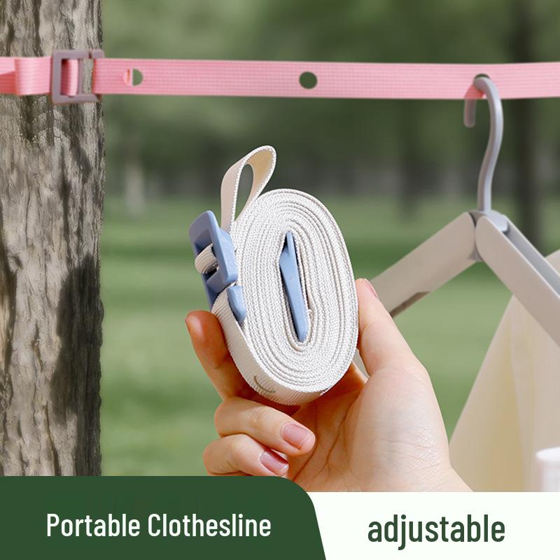 Portable Adjustable Clothesline for Travel and Outdoor Use