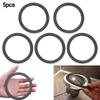 5pc Strainer Gasket Seal Ring Black Colour For 3-1/2 Inch