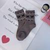 Женские ретро носки до середины икры в стиле Fair Isle, свободного кроя: Теплый этнический стиль для осени и зимы