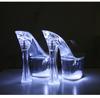 Women's Thick Heel Luminous High Night Club Shoes Sandals Shoes Catwalk Pole Dance Shoes Crystal Sole LFD-10367-Q2