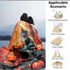 1Pc Autumn Fox Pumpkins Flannel Blanket, Soft And Comfortable, Casual Warm, Camping Travel, Christmas, Halloween Xmas Gift. G169