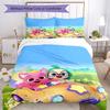 3 шт. Постельное белье Pinkfong Wonderstar Пододеяльник на молнии Включает 1 пододеяльник и 2 наволочки, Мягкое и удобное для всех сезонов.