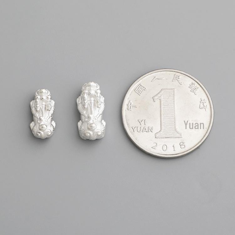 Бусины-разделители Pixiu из стерлингового серебра 3D S999 для браслетов и ожерелий своими руками