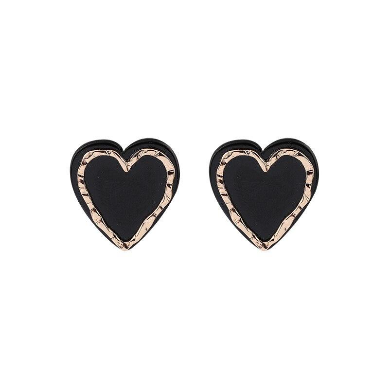 Love Earrings Resin Acrylic Earrings Female Heart-shaped Simple All-match Earrings