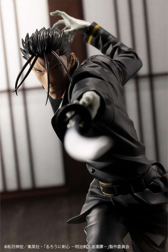 Kotobukiya Телевизионный аниме-мечник Kenshin Romantic ARTFX J Хадзимэ Сайто масштабная ПВХ окрашенная готовая фигурка "Rurouni -Meiji Story" 1/8