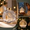 Shatterproof Transparent Sphere Bauble Lightweight Pendant Cute Hanging Light Up Ornament  Holiday