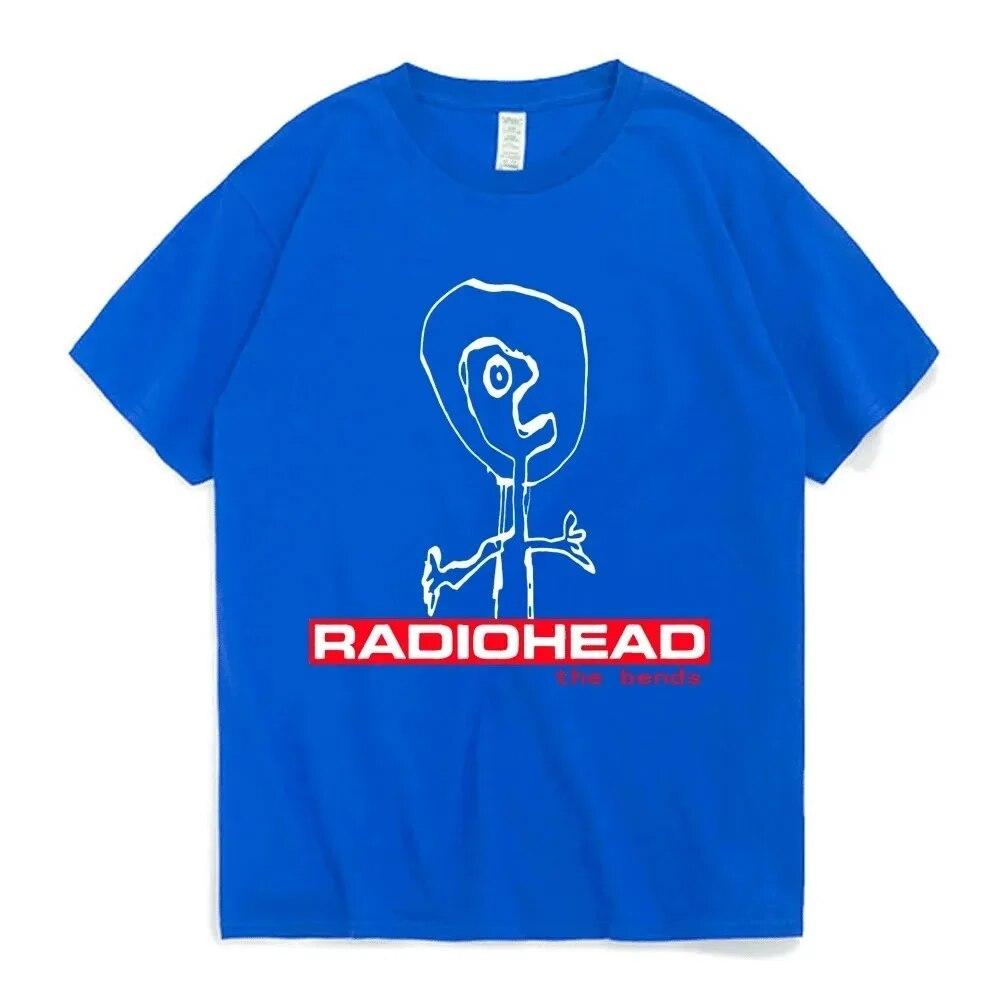 Лето 2024 года, футболка Radiohead The Bends, женская хлопковая футболка унисекс, футболка в стиле хип-хоп с короткими рукавами, одежда, футболки, топы, подарок для фанатов