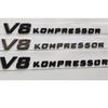 Хром / Матовый Глянцевый Черный Буквы V8 KOMPRESSOR Шильдики Наклейка для Mercedes Benz AMG V8KOMPRESSOR