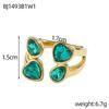 CARLIDANA Модные Ювелирные Изделия Открытые Кольца Покрытие 18K Золотом Нержавеющая Сталь Простое Многоцветное Хрустальное Кольцо Для Женщин Ювелирные Изделия