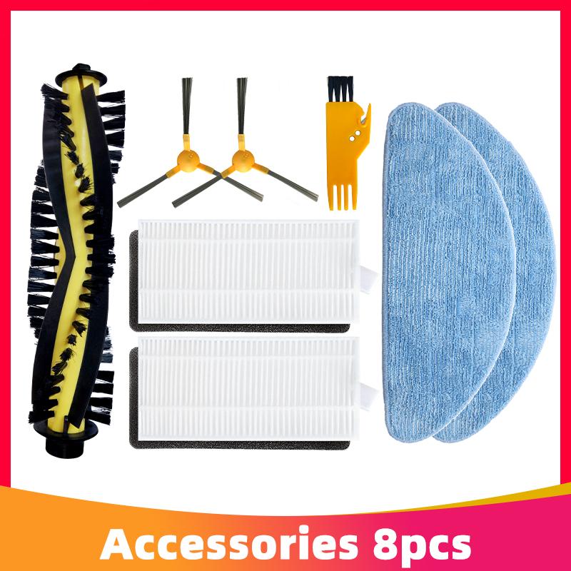 Compatible for Ikhos Create NetBot S15 Neatsvor X500 Tesvor X500 Pro Robot Vacuum Main Side Brush Hepa Filter Mop Pad Part