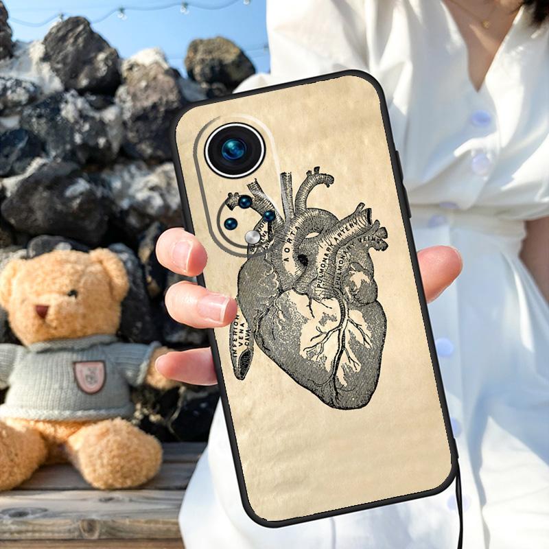 Anatomical Heart Anatomy Case For Honor X8a X9a X6a X7a X6 X7 X8 X9 X9b X8b Honor 70 50 90 Lite Magic 5 6 Pro Cover
