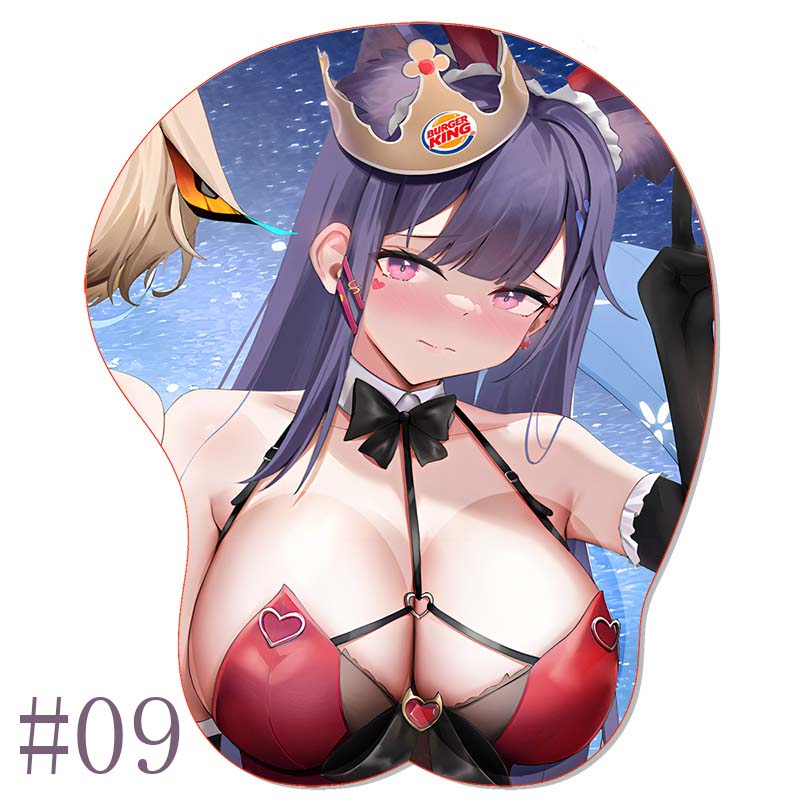 Sexy Akuma Nihmune OPPAI Mouse Pad Mousepad Anime Waifu Cups Season 6 Numi Silicone 3D Wrist Rest MousePad Sexy Hentai Mouse Mat