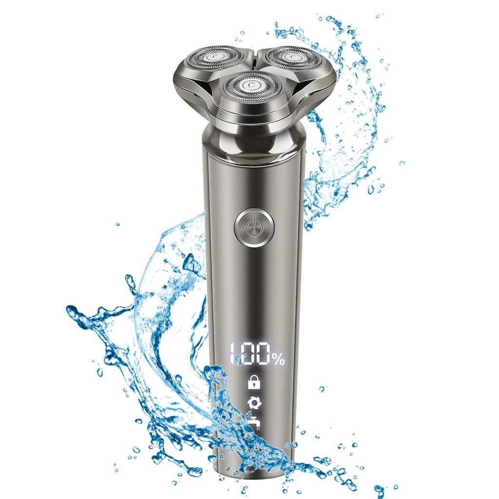 Electric Shaver with Locking 3 Suitable for Shaving In the Wet and Dry IPX6 LED Battery Level Perfect Birthday Gift for Perfect for Business or