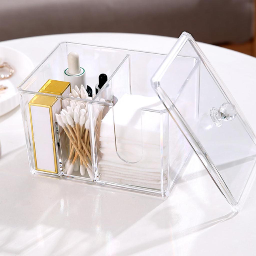 Qtip Holder, Cotton Swabs Holder Jars with Lids Vanity Storage Jars for Cotton Ball, Swabs Floss, Makeup Sponges Organizer