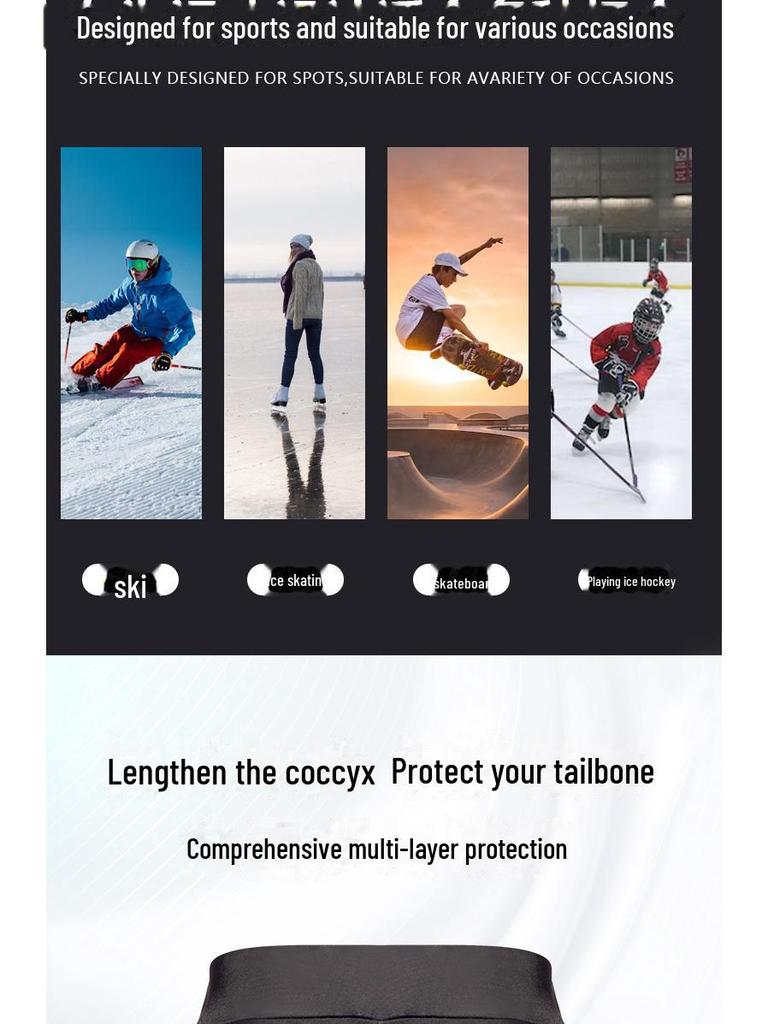 Брюки для катания на коньках с амортизацией EVA - унисекс-спортивное снаряжение для активного отдыха