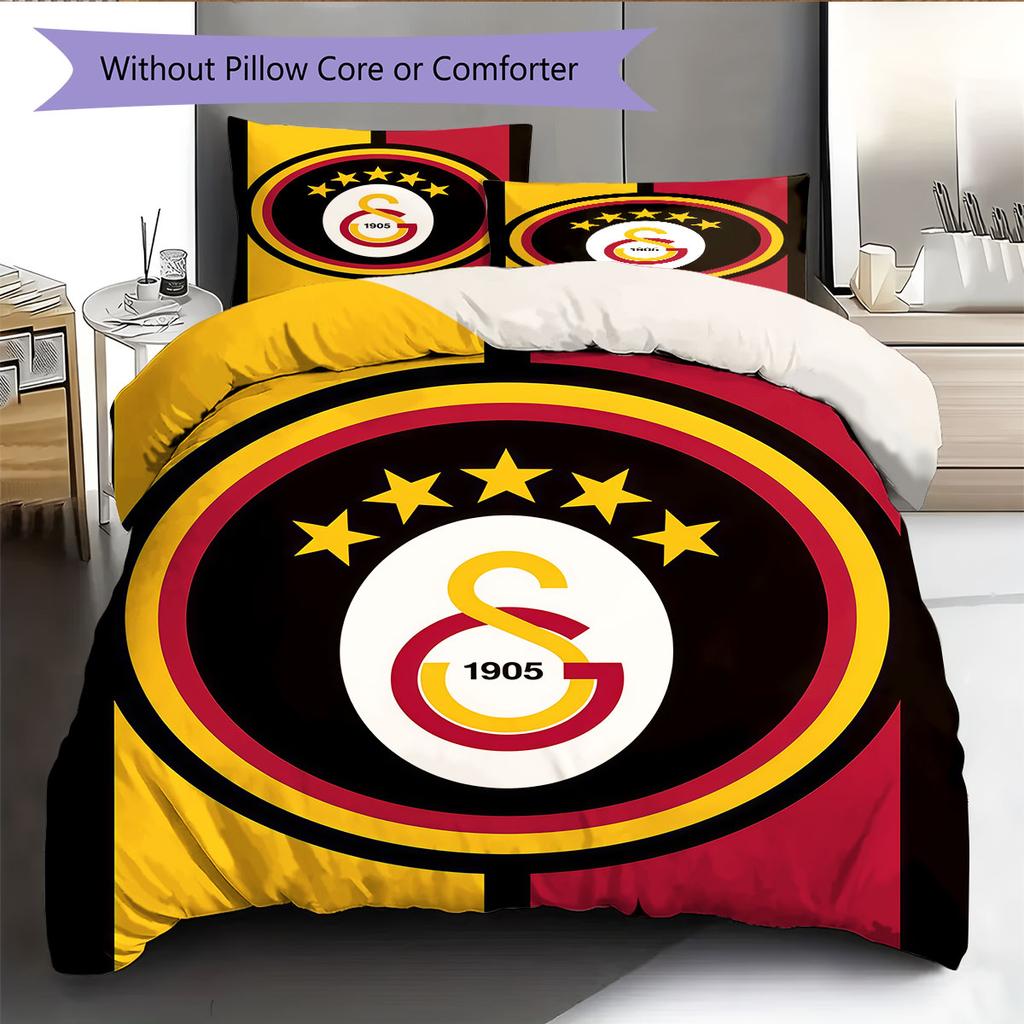 Galatasaray SK Pattern Bedding Home Decoration Birthday Gift ( 1 duvet cover + 2 pillowcase, without core),fan merchandise.