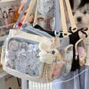 Нейлон Эстетичный Прозрачный Дисплей DIY Значки Студенты Субкультура JK Сумки через плечо Наплечные сумки Повседневные Сладкие Девочки Ульцзан Ita сумка