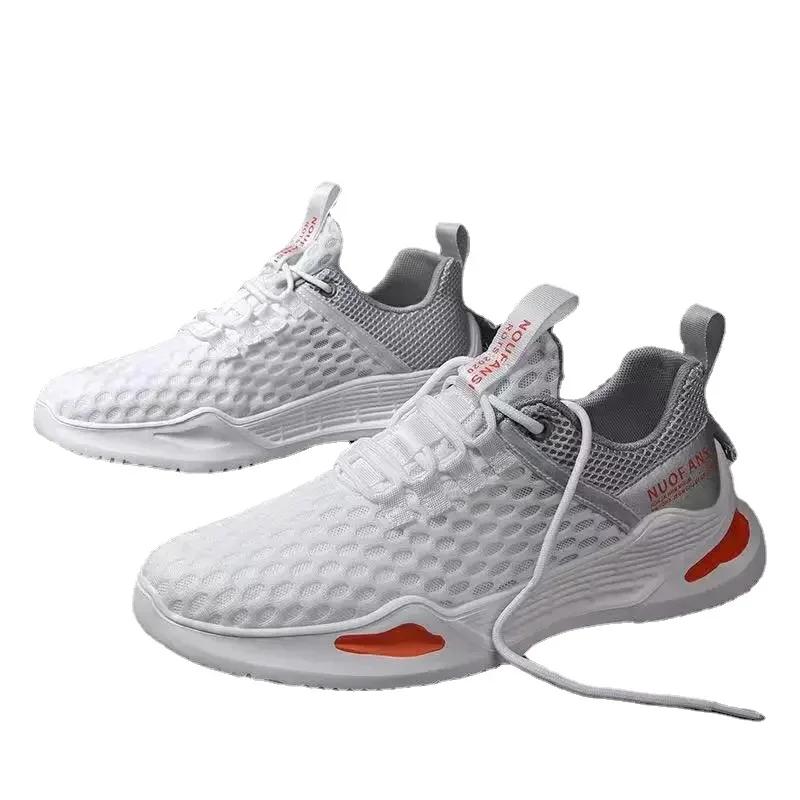 Fashion Men Fashion Casual Shoes Mesh Breathable Soft Men's Vulcanized Shoes Summer Outdoor Anti-slip Male Sneakers Walking Shoes