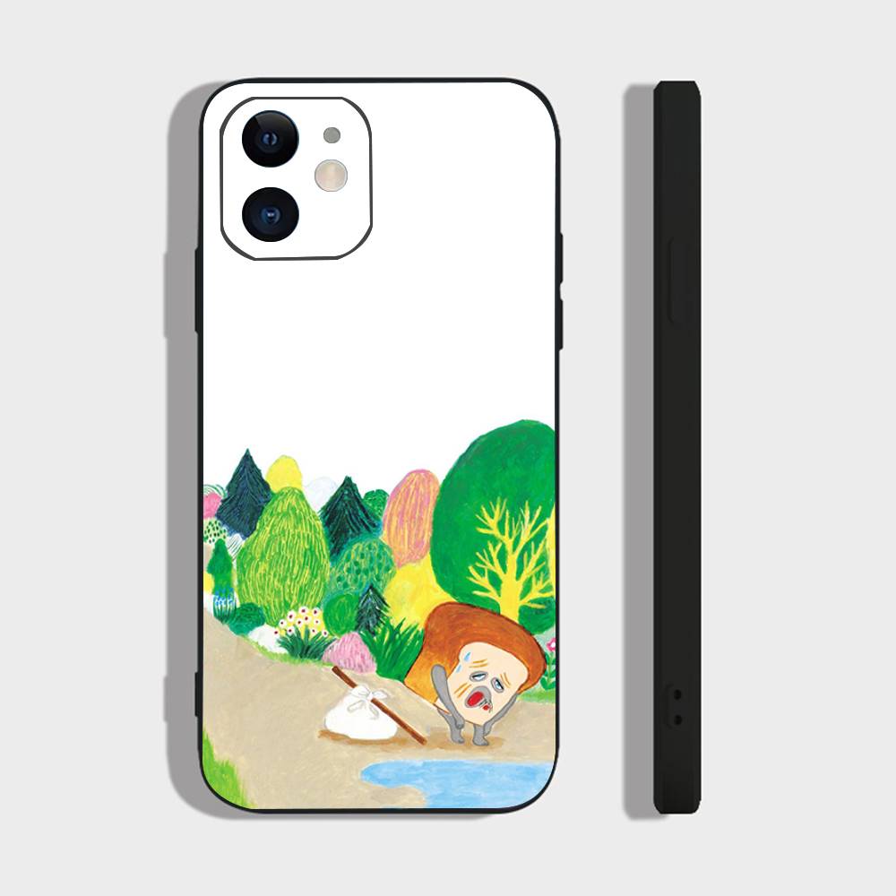 Чехол для телефона P-Picture Book Bread для IPhone 17 Air 16 15 14 13 Pro Max 11 12 Черный силиконовый чехол