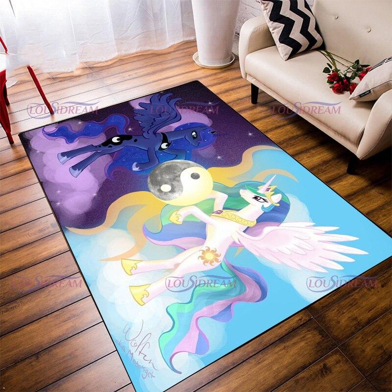 Ковер с героями мультфильмов, детские домашние ковры с единорогом для детской комнаты, мягкие игровые коврики для ползания, волосатый напольный коврик, декор для гостиной, спальни, ковер