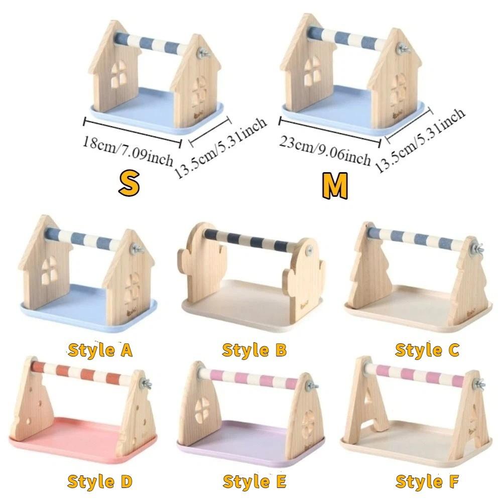 Устойчивая деревянная платформа для птиц с поддоном, палочками для измельчения в клетке для корелла.