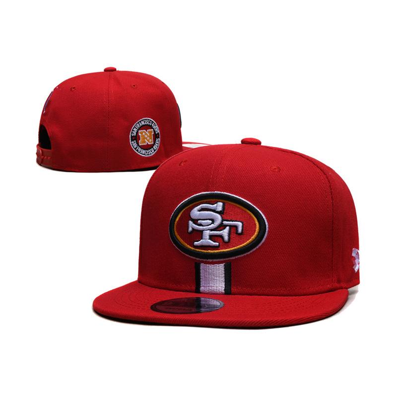 San Francisco49Team Rugby Cap European and American Embroidered Flat-Brim Cap Adjustable Hip-Hop Back-Opening Sun Hat