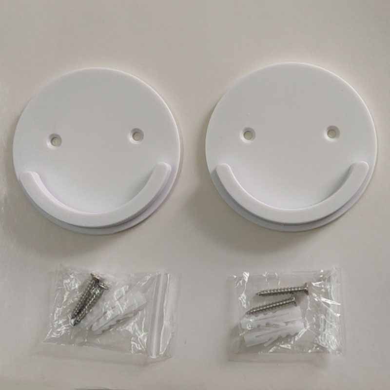 2 шт. Универсальный держатель-крепление для штанги душевой занавески на стену, на клейкой основе, фиксатор для штанги-распорки, без сверления, наклеиваемый, с винтовым креплением