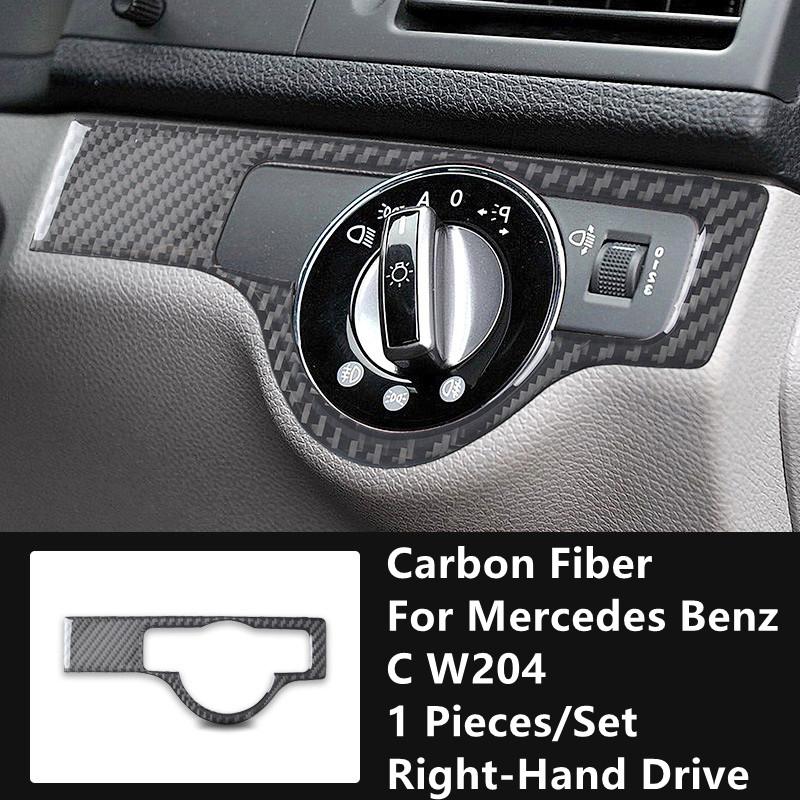 Углеродное волокно, модификация салона автомобиля, накладка, полоски, декоративные наклейки для Mercedes Benz C W204, внутренняя отделка автомобиля